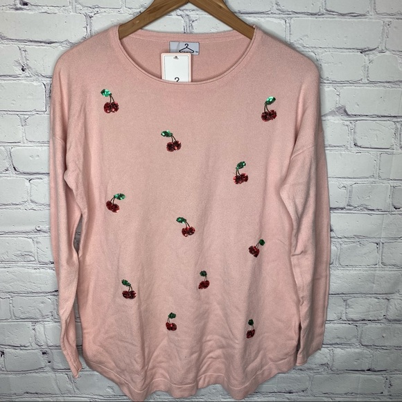 Tiramisu Cherry On Top Sequined Sweater - Picture 2 of 5